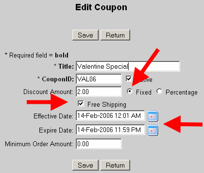 Edit EZ-Coupons Special Day